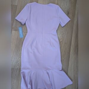 London Times Soft Purple Midi Dress